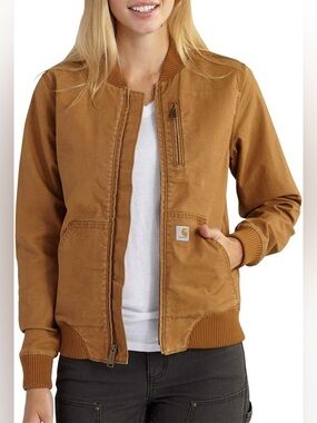 Carhartt womens Rugged Flex Relaxed Fit Canvas Jacket work chore